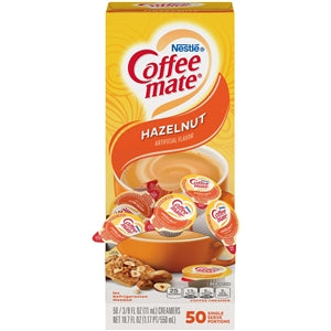 Coffee-Mate Hazelnut Single Serve Liquid Creamer-18.7 fl oz.s-4/Case