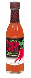 Trappey Red Devil Cayenne Pepper Hot Sauce Bottle-6 fl oz.-24/Case