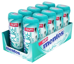 Mentos Sugar Free Pure Fresh Wintergreen Gum-15 Piece-10/Box-12/Case