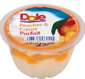 Dole Peaches And Cr??Me Parfait-4.3 oz.-36/Case