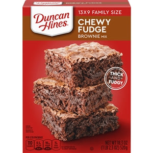 Duncan Hines Chewy Fudge Family Size Brownie Mix-18.3 oz.-12/Case