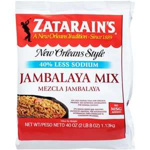 Zatarains Reduced Sodium Jambalaya-40 oz.-6/Case