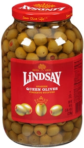 Lindsay Stuffed Queen Imported 150/160 Count Olives Bulk-84 oz.-4/Case