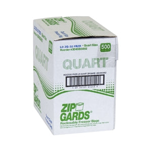 Zipgards Zipgard Freezer Bag Quart 2.7Mil-500 Each-500/Box-1/Case