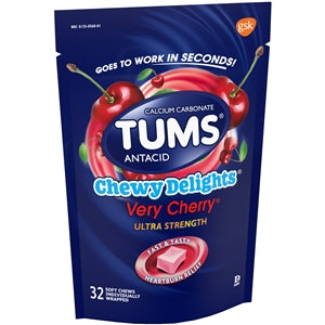 Tums Very Chewy Delights Cherry-32 Each-6/Case