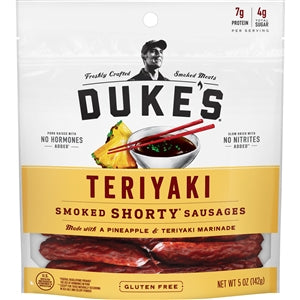 Duke's Shorty Smoked Sausage Teriyaki-5 oz.-8/Case