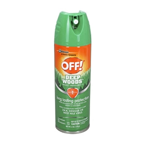 OFF! Deep Woods Insect Repellent-Spray-Kills Bugs  Ticks  Mosquitoes  Black Flies  Sand Flies  Chiggers  Fleas  Gnats-6 Fl Oz-Green-12/Carton