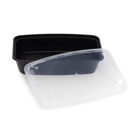 Compram Cubeware Cubeware 56 oz. Rectangular Black & Clear Vented Lid-100 Set-1/Case MPN ...