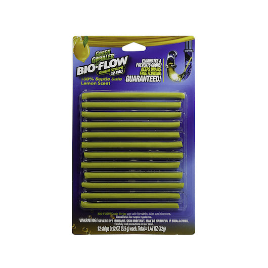 Green Gobbler Drain Strips Lemon-12 Count-12/Case