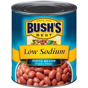 Bush's Best Low Sodium Pinto Beans-111 oz.-6/Case