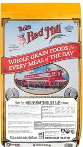 Bob's Red Mill Natural Foods Inc Gluten Free Organic Old Fashioned Rolled Oats-25 lb.