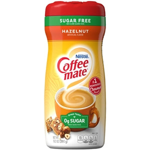 Coffee-Mate Sugar Free Hazelnut Powder Creamer-10.2 oz.-6/Case