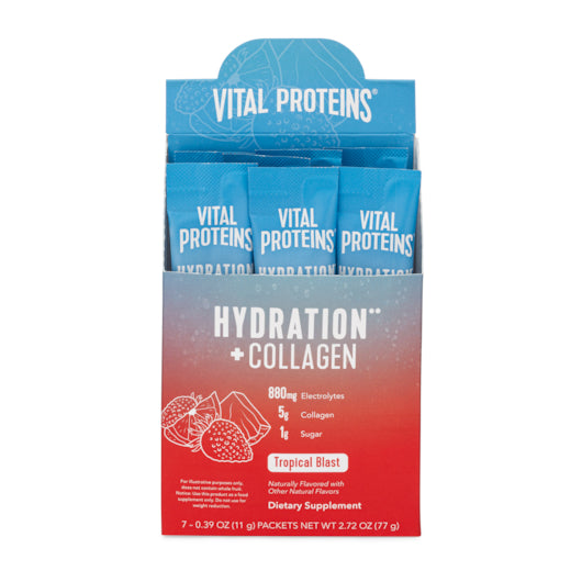 Vital Proteins Hydration Collagen Tropical Blast Stick Pack-0.39 oz.-7/Box-6/Case