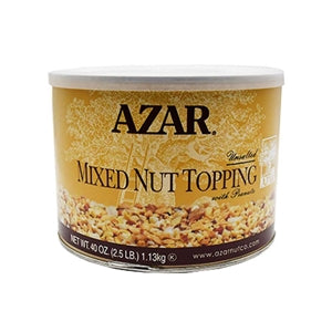 Azar Dry Roasted Unsalted With Peanut Mixed Nut-2.5 lb.-6/Case