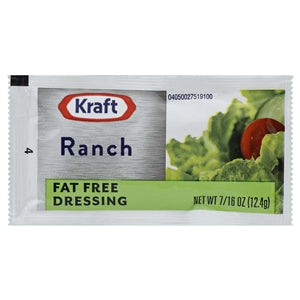 Kraft Fat Free Ranch Dressing Single Serve-0.438 oz.-200/Case