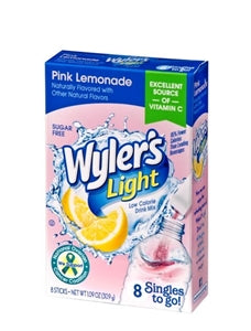 Wyler's Pink Lemonade Drink Mix Singles To Go-8 Count-12/Case