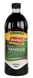 Durkee Imitation Double Strength Vanilla Flavoring-32 fl oz.-6/Case