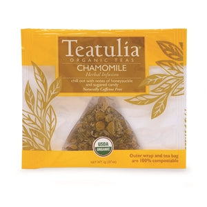 Teatulia Organic Teas Chamomile Wrapped Premium Tea-50 Count-1/Case