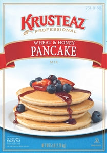 Krusteaz Professional Wheat & Honey Pancake Mix-5 lb.-6/Case