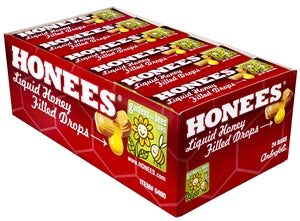 Honees Honey Filled Throat Drops-1.6 oz.-24/Box-12/Case