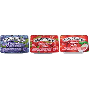 Smucker's Assortment #8 50 Strawberry Jam-50 Apple Jelly-And 100 Grape Jelly-0.5 oz.-200/Case
