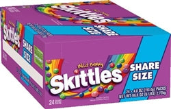 邦楽 UZUMAKI CANDYSMOKE AND DISTBALL Skittles Share Size Wildberry Candy-4 oz.-24/Box-6/Case MPN