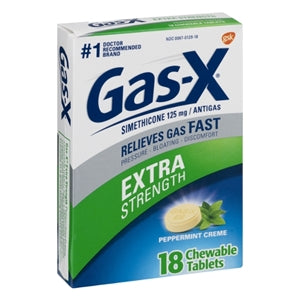 Gas-X Peppermint Creme Tablets-18 Each-6/Box-4/Case