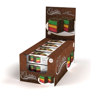 Cakebites Classic Italian Rainbow Cake-2 oz. Pack- 12/Box- 8/Case