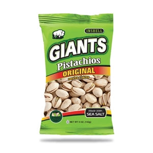 Giant Snack Giants Pistachios Original Roasted & Salted-4.5 oz.-8/Case
