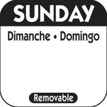 National Checking 1 Inch X 1 Inch Trilingual Black Sunday Removable Label-1000 Each