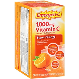 Emergen-C Vitamin C Super Orange-30 Each-3/Box-4/Case