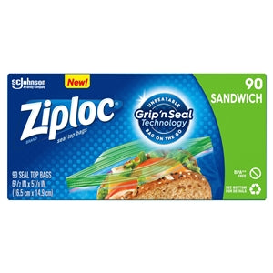 Ziploc Sandwich Bag-90 Count-12/Case