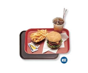 Cambro 13.81 Inch X 17.75 Inch Brown Plastic Fast Food Tray-12 Each-1/Case