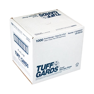 Tuffgards 6 Inch X 3 Inch X 12 Inch .6 Mil Low Density Roll Pack Easy Tear Clear Food Storage Bag-1000 Each-1000/Box-1/Case