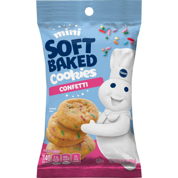 Pillsbury Mini Soft Baked Confetti Cookies-3 oz.-6/Box-9/Case
