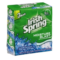 Irish Spring Bar Soap Moisture Blast 3 Bar-11.25 oz.-18/Case