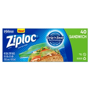 Ziploc Sandwich Bag-40 Count-12/Case
