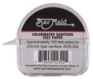 Bar Maid Sani-Maid Paper Chlorinated Sanitizer Test-100 Count-12/Case