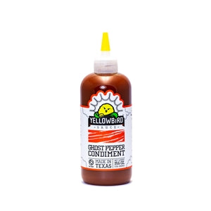 Yellowbird Foods Ghost Pepper Hot Sauce Bottle-19.6 oz.-6/Case