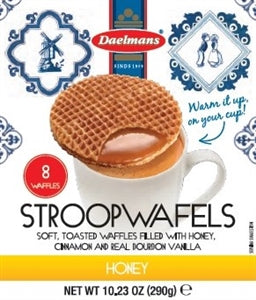 Daelmans Jumbo Honey Stroopwafel Cube Box Display 8/10.23 Oz.