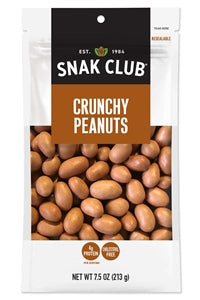 Snak Club Century Snacks Crunchy Peanuts-7.5 oz.-6/Case