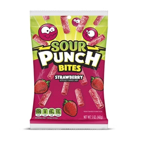 Sour Punch Strawberry Bites-5 oz.-12/Case