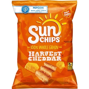 Sun Chips Harvest Cheddar Whole Grain Chips-2.375 oz.-24/Case