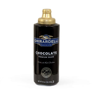 Ghirardelli Squeeze Bottle Black Label Chocolate Sauce-16 oz.-12/Case