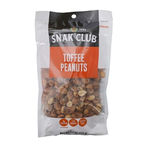 Snak Club Century Snacks Toffee Peanuts-7.5 oz.-6/Case
