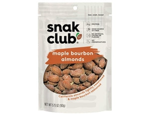 Snak Club Small Gusset Bag Maple Bourbon Almonds-5.75 oz.-6/Case