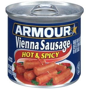 Armour Hot And Spicy Flavored Vienna Sausage-4.6 oz.-24/Case