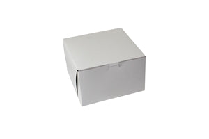 Boxit 8 Inch X 8 Inch X 5 Inch 1 Piece White Bakery Cornerlock Box-1 Each-100/Box-1/Case