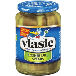 Vlasic Kosher Dill Pickle Spear Jar-24 fl oz.-6/Case