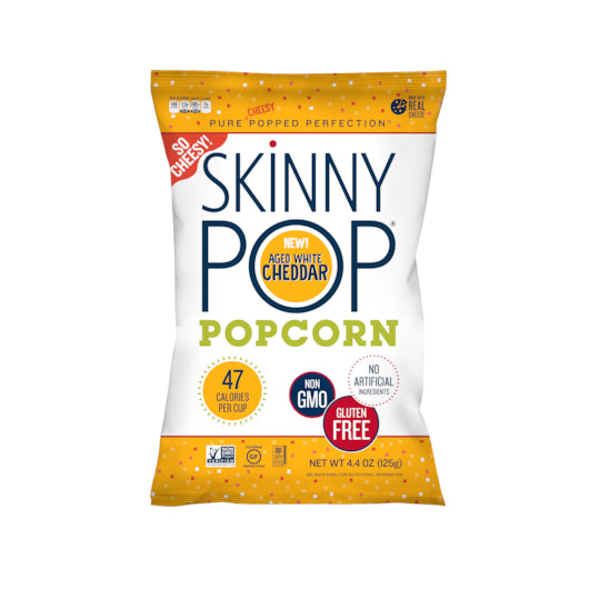 Skinnypop Popcorn Aged White Cheddar-4.4 oz.-12/Case